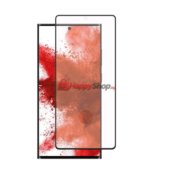Стъклен протектор DeTech, за Samsung Galaxy S23 Ultra, 3D Full glue, 0.3мм, Черен - 52748