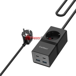 Удължител Earldom ES-SC21, 1 гнездо, CEE 7/3, 2 х USB F, 2 x..