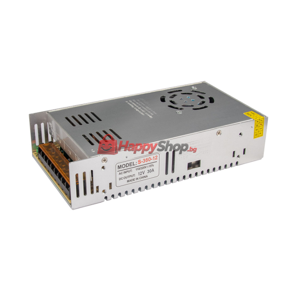 Импулсен захранващ блок , 12V/30A, Сив - 341