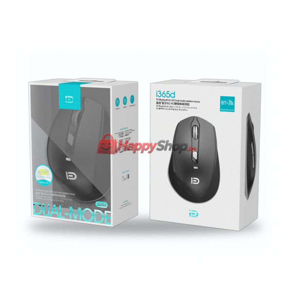 Мишка Fude i360D, Bluetooth, USB, Черен - 691