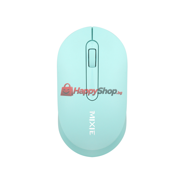 Мишка Mixie R518, Безжична, USB, 3D, Зелен - 759