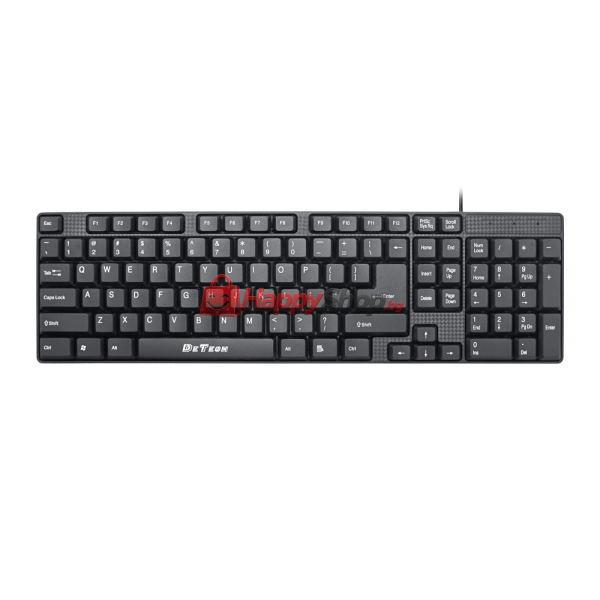 Клавиатура DeTech DE6081, USB, Черен - 6081