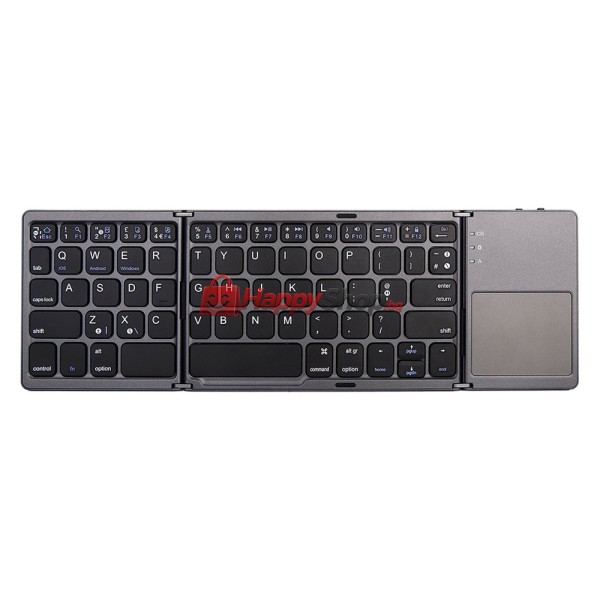 Клавиатура B033, Тъчпад, Сгъваема, Bluetooth, Черен - 6177