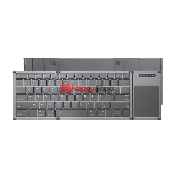 Клавиатура B066T, Тъчпад, Сгъваема, Bluetooth, Черен - 6174