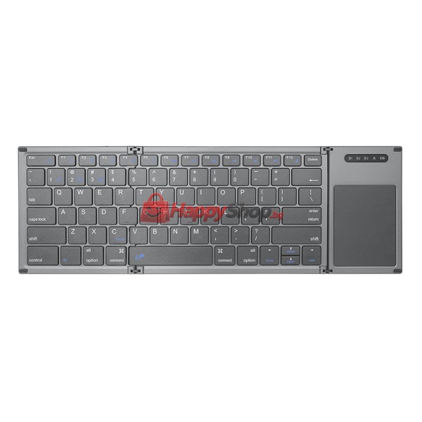 Клавиатура B066T, Тъчпад, Сгъваема, Bluetooth, Черен - 6174