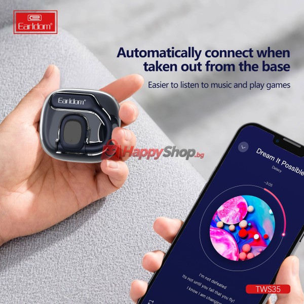 Bluetooth слушалки Earldom TWS35, Различни цветове – 20799