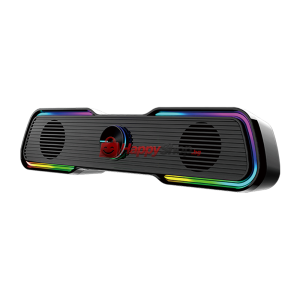 Тонколони Aula N-169B, 2x3W, USB, RGB, Черен - 22187