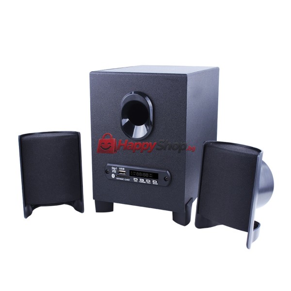 Тонколони Kisonli TM-6000U, Bluetooth, 5W+2x3W, USB, Черен - 22150
