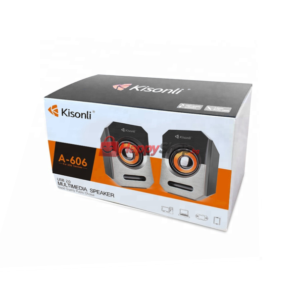 Тонколони Kisonli А-606, 3W*2, USB, Различни цветове - 22118