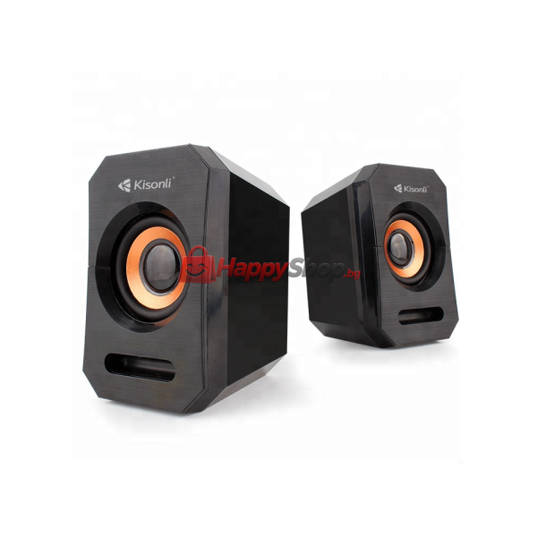 Тонколони Kisonli А-606, 3W*2, USB, Различни цветове - 22118