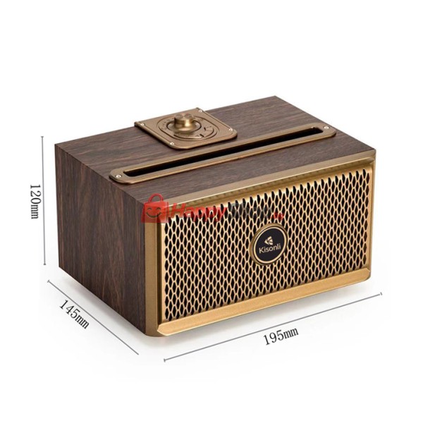 Тонколона Kisonli G1, Bluetooth, USB, SD, AUX, FM, Кафяв - 22309