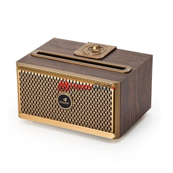 Тонколона Kisonli G1, Bluetooth, USB, SD, AUX, FM, Кафяв - 22309