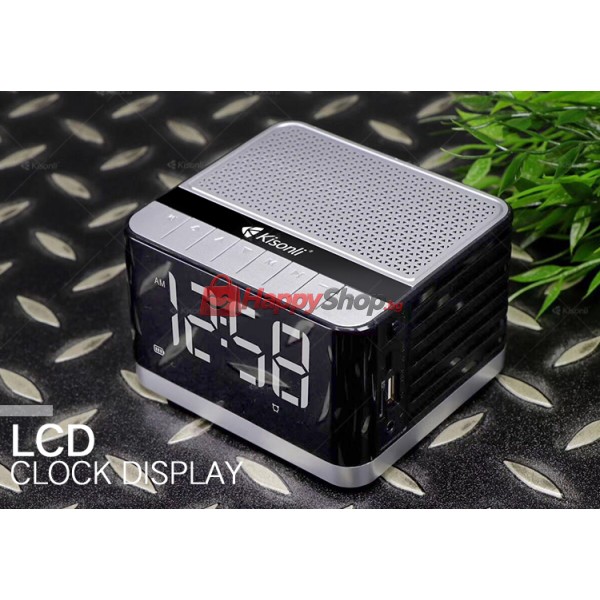 Тонколона Kisonli G8, Bluetooth, Часовник, USB, SD, FM, AUX, RGB, Различни цветове - 22281