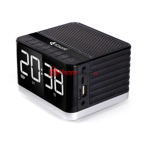 Тонколона Kisonli G8, Bluetooth, Часовник, USB, SD, FM, AUX, RGB, Различни цветове - 22281