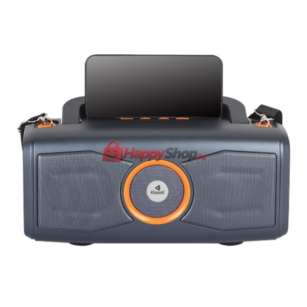 Тонколона Kisonli K2, Bluetooth, USB, SD, FM, Сив - 22292
