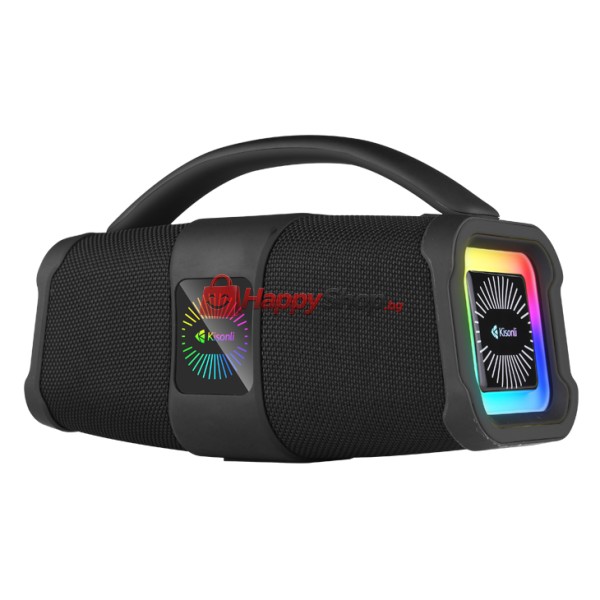Тонколона Kisonli K5, Bluetooth, USB, SD, AUX, FM, RGB, Черен - 22293