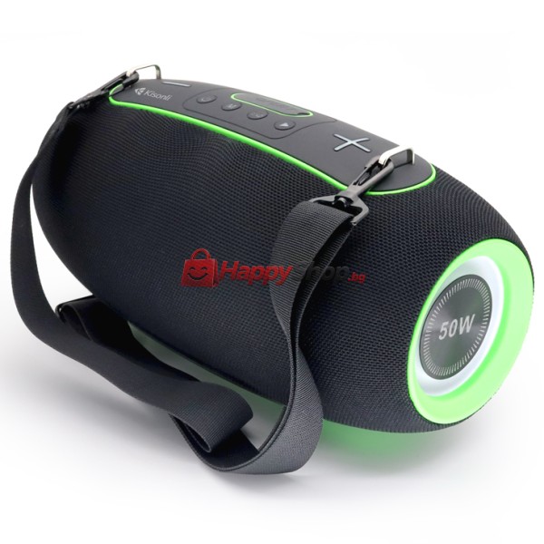 Тонколона Kisonli K8, Bluetooth, USB, SD, AUX, RGB, Черен - 22296