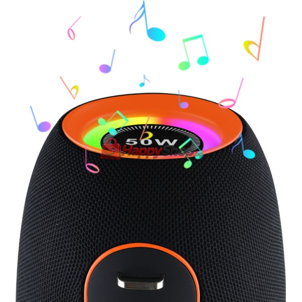 Тонколона Kisonli K8, Bluetooth, USB, SD, AUX, RGB, Черен - 22296