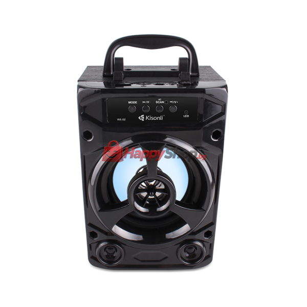 Тонколона Kisonli KK-02, Bluetooth, USB, SD, FM, Черен - 22134