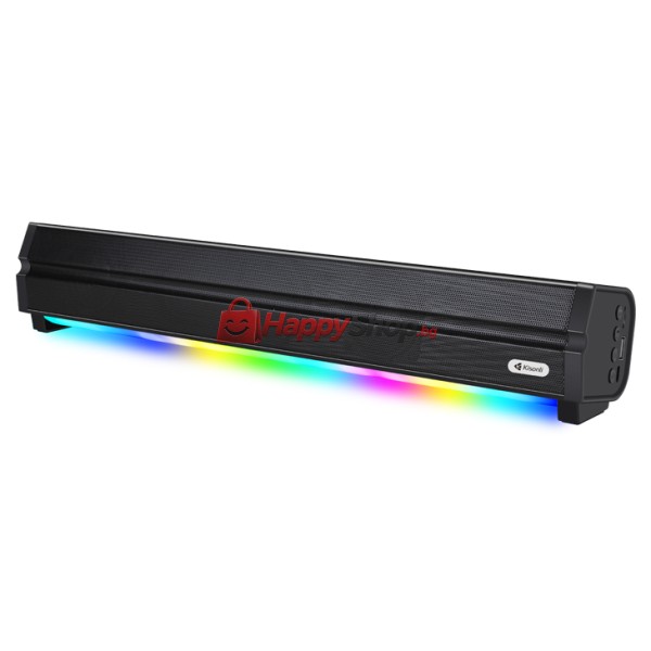 Тонколона Kisonli LED-802, Bluetooth, USB, SD, RGB, AUX, FM, Черен - 22314