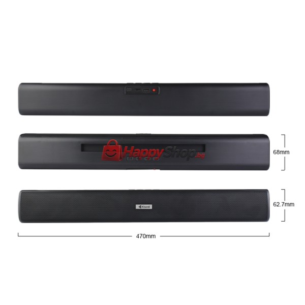 Тонколона Kisonli LED-803, Bluetooth, USB, SD, AUX, FM, Черен - 22315