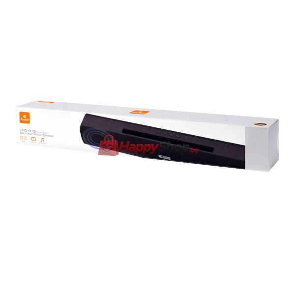 Тонколона Kisonli LED-803, Bluetooth, USB, SD, AUX, FM, Черен - 22315