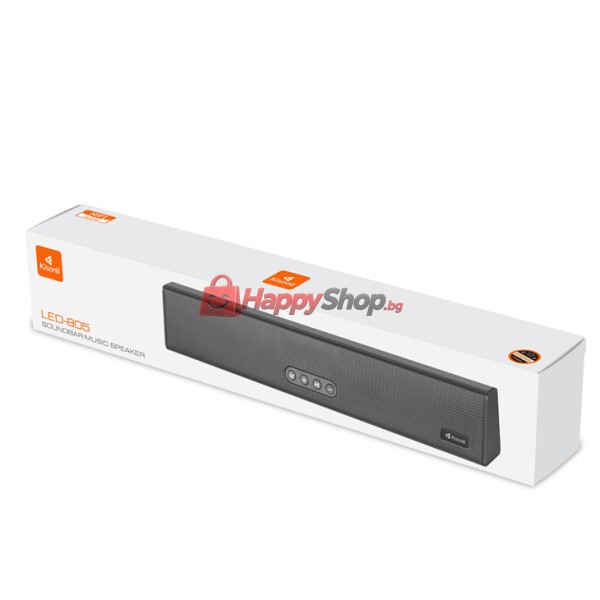 Тонколона Kisonli LED-805, Bluetooth, USB, SD, AUX, FM, Черен - 22316