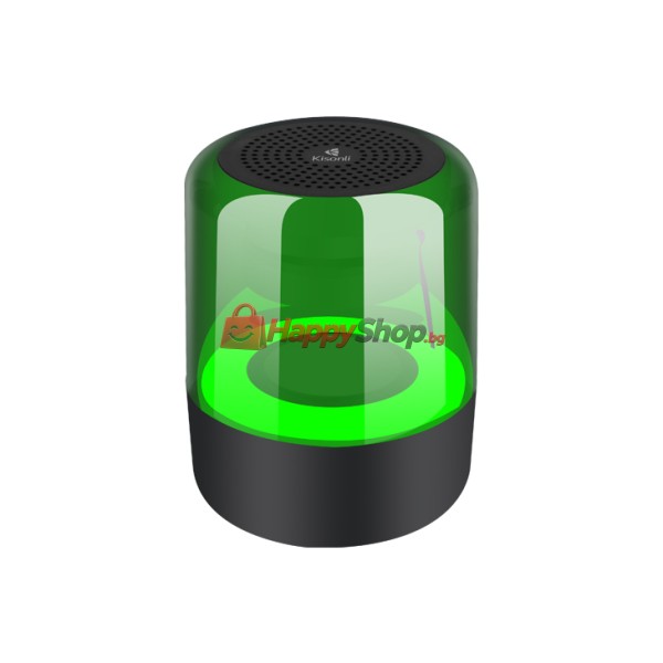Тонколона Kisonli LP-5S, Bluetooth, USB, SD, FM, RGB, Черен - 22278