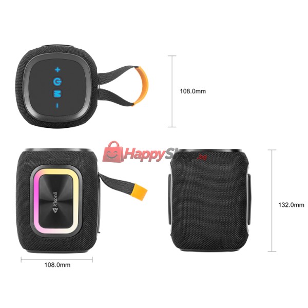 Тонколона Kisonli Q25, Bluetooth, USB, SD, FM, RGB, Различни цветове - 22286
