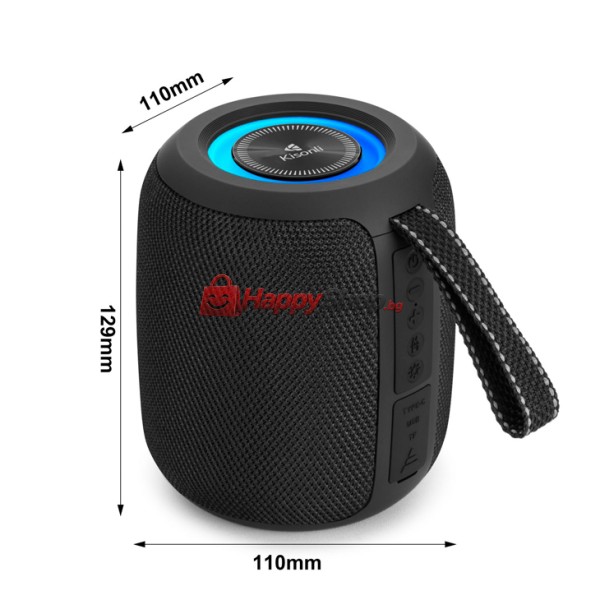 Тонколона Kisonli Q26, Bluetooth, USB, SD, FM, RGB, Различни цветове - 22287
