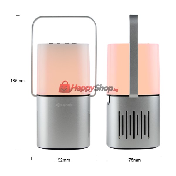Тонколона Kisonli Q6 Plus, Bluetooth, AUX, SD, FM, RGB, Сребрист - 22282