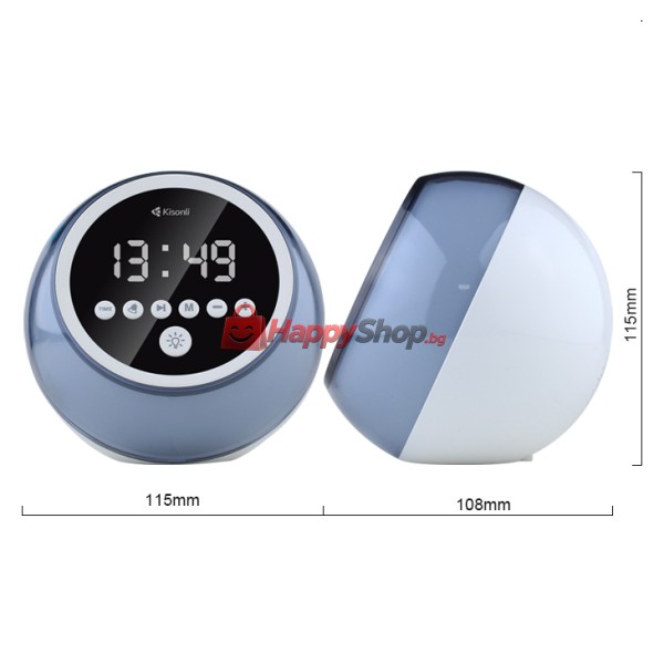 Тонколона Kisonli Q6C, Bluetooth, SD, FM, RGB, Бял - 22283
