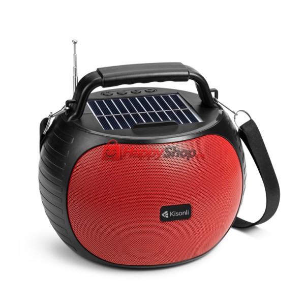 Тонколона Kisonli SC-22, Bluetooth, Солар, USB, SD, AUX, Различни цветове - 22322