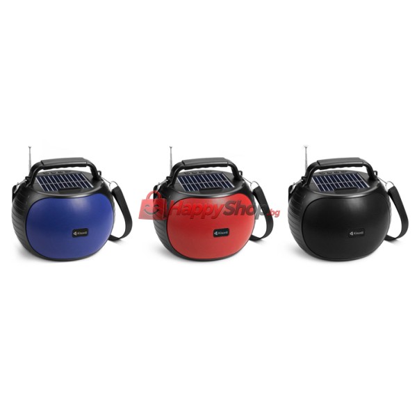 Тонколона Kisonli SC-22, Bluetooth, Солар, USB, SD, AUX, Различни цветове - 22322