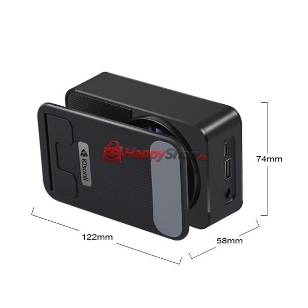 Тонколона със стойка за телефон Kisonli M1 Plus, Bluetooth,  USB, RGB, Различни цветове - 22273