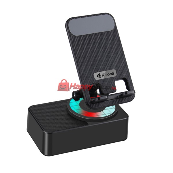 Тонколона със стойка за телефон Kisonli M2, Bluetooth, USB, RGB, Различни цветове - 22274