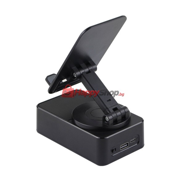 Тонколона със стойка за телефон Kisonli M2, Bluetooth, USB, RGB, Различни цветове - 22274