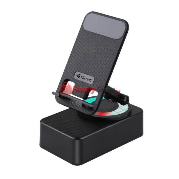 Тонколона със стойка за телефон Kisonli M2, Bluetooth, USB, RGB, Различни цветове - 22274