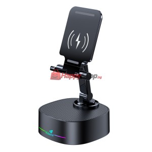 Тонколона със стойка за телефон Kisonli M5, Bluetooth, Безжи..
