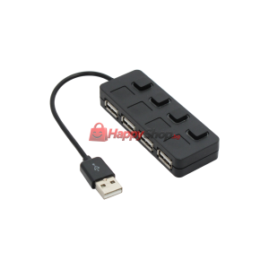 USB хъб , USB 2.0, 4 Порта, Черен - 12056