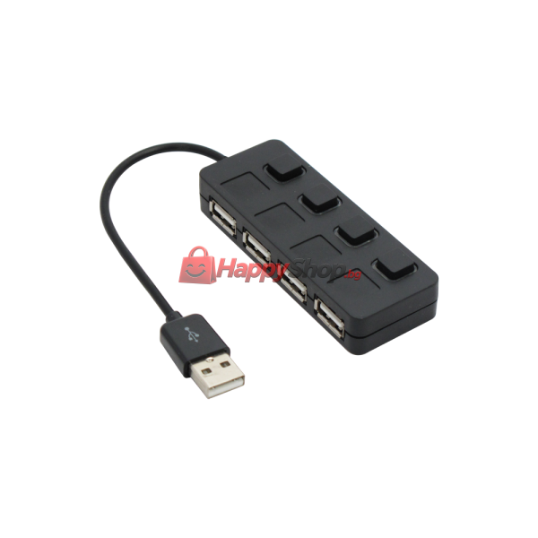 USB хъб , USB 2.0, 4 Порта, Черен - 12056