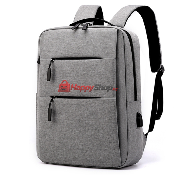 Раница за лаптоп BP-03, 15.6", Сив - 45289
