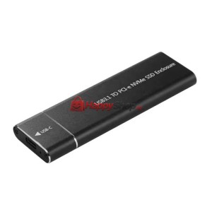 Кутия за SSD DeTech, M.2 SSD NVMe, USB3.1 Type-C, Черен - 17..