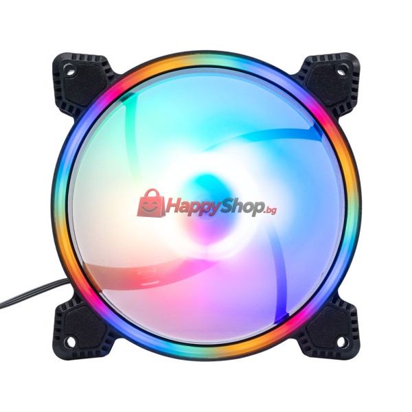 Вентилатор , 120mm, LED, 3PIN/MOLEX, Черен - 63072