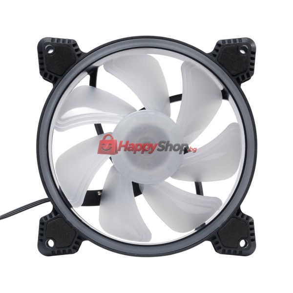 Вентилатор , 120mm, LED, 3PIN/MOLEX, Черен - 63072
