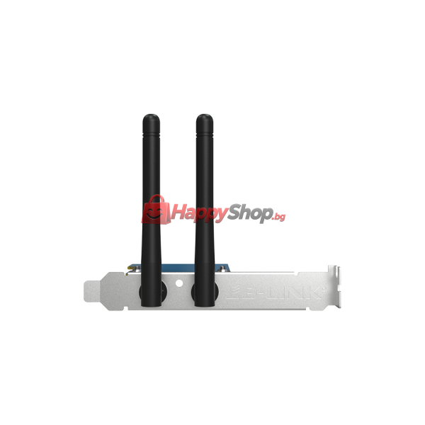 Безжичен мрежов адаптер LB-LINK BL-P650H, PCI-E, 650Mbps, 2.4/5Ghz, 2 x 6dBi, Син - 19048