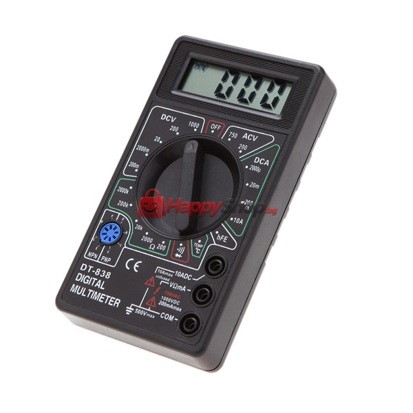 Дигитален мултиметър, DT-838, Черен - 17618