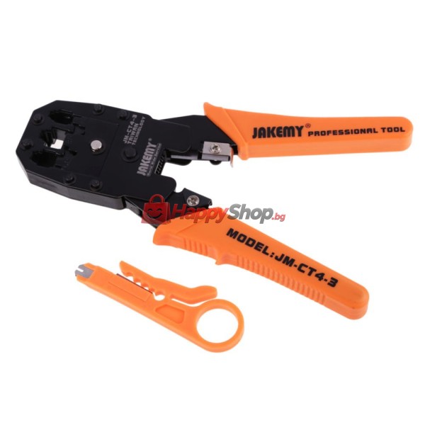 Клещи за кримпване, Jakemy CT4-3, За 4P,6P и 8P конектори - 17602