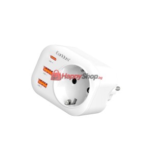 Универсален преходник - зарядно Earldom ES-SC18, 2xUSB, 1xTy..