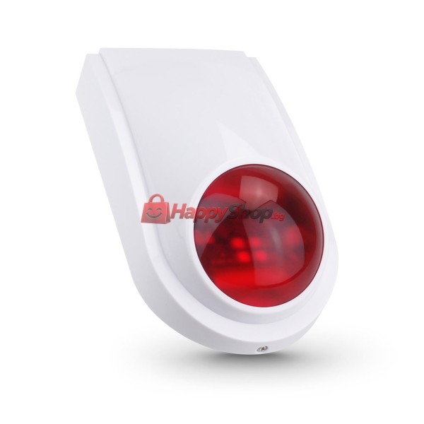 Смарт сирена PST-TS106, Външен монтаж, Wi-Fi, Tuya Smart, Бял - 91012
